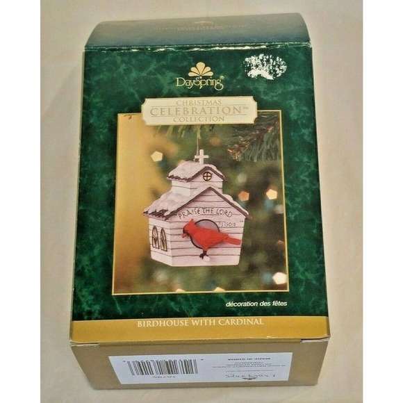 Christmas Ornament Cardinal Birdhouse Church DaySpring - Picture 2 of 2